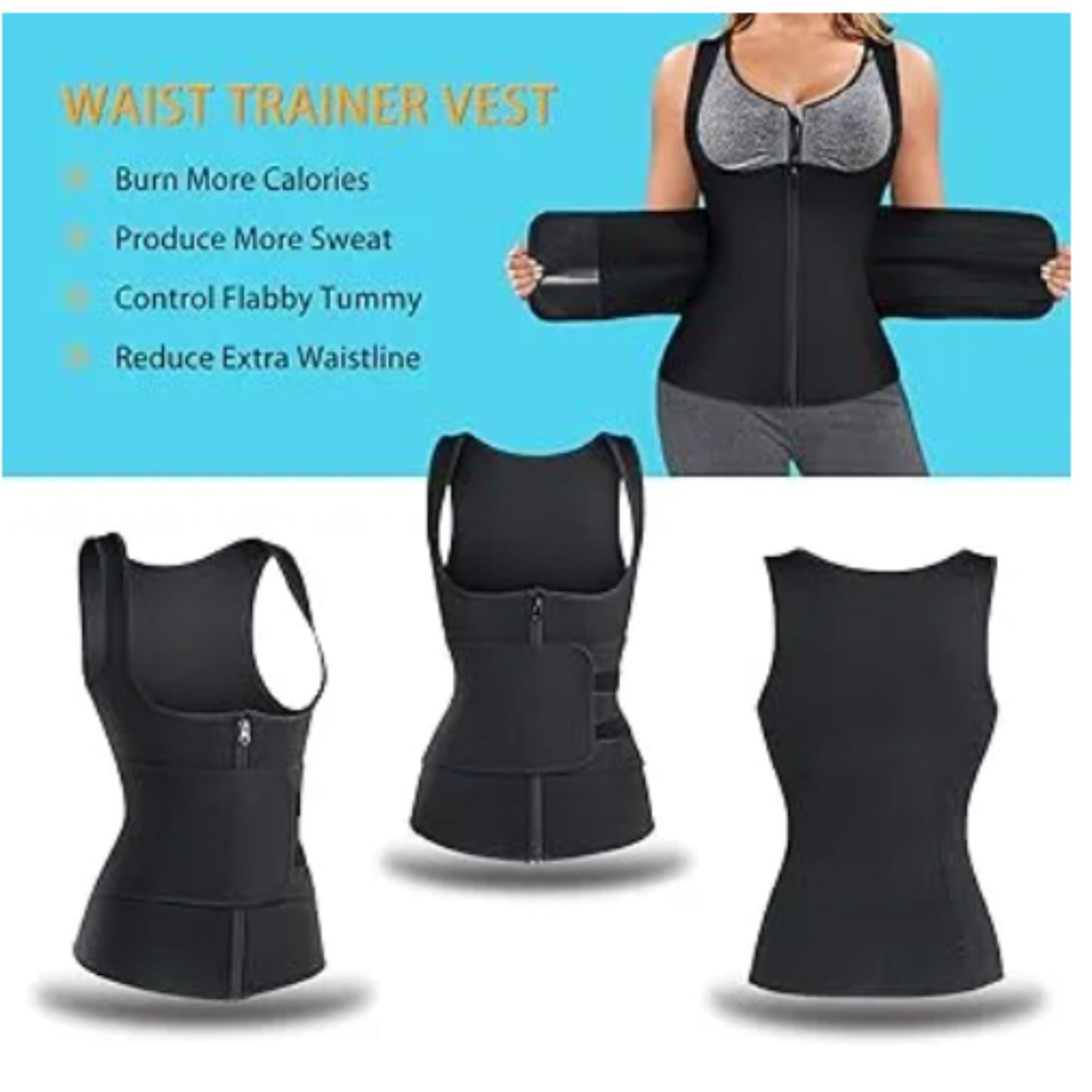 Women's Slimming Shirt | Zipper & Waist Belt