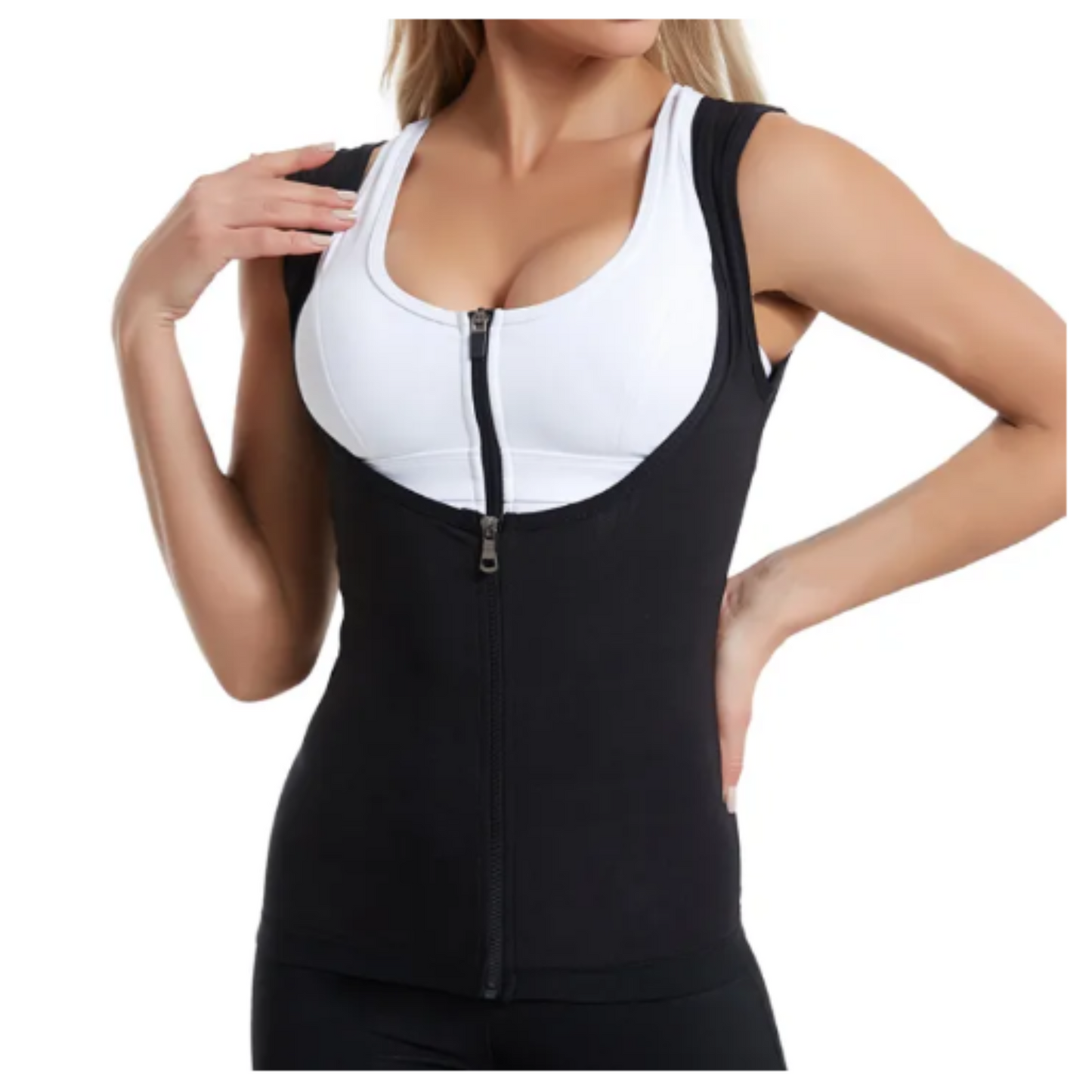 Neoprene Slimming Shirt for Women with Zipper