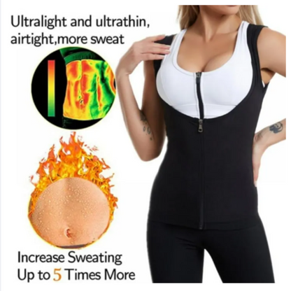 Neoprene Slimming Shirt for Women with Zipper