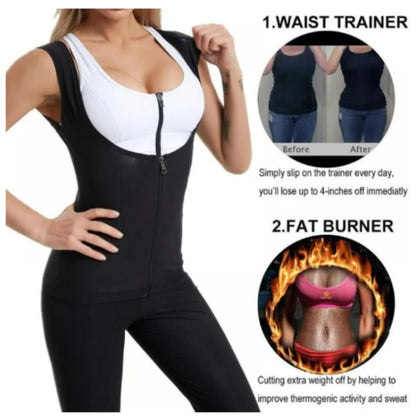 Women's Slimming Shirt | Zipper & Waist Belt